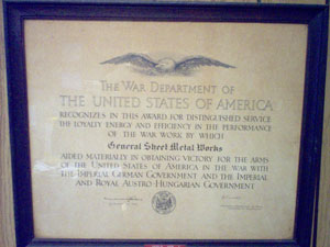 World War I Certificate