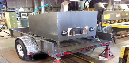 Sheet metal enclosure for pizza oven